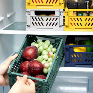 Panier <span class=keywords><strong>de</strong></span> <span class=keywords><strong>rangement</strong></span> multifonctionnel ajouré, bac pliable peu encombrant pour fournitures <span class=keywords><strong>de</strong></span> bureau et cosmétiques - Product Image 6