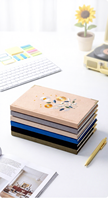 Carnet de notes/journal/agenda personnalisé A5 brodé avec logo, couverture en tissu personnalisée, reliure cousue, 100 g/m²