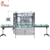 Machine de remplissage automatique à quatre têtes avec pompe à engrenages numérique servo et couvercle de protection pour liquides visqueux, sauces, lotions et huiles