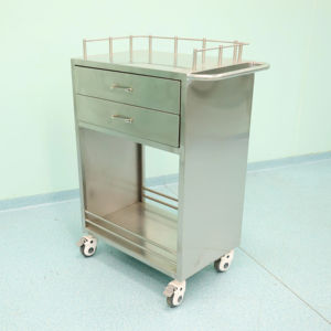 <span class=keywords><strong>Chariot</strong></span> <span class=keywords><strong>médical</strong></span> en acier inoxydable LK 201, <span class=keywords><strong>2</strong></span> tiroirs, plateau supérieur, certifié CE ISO, capacité de charge de 40 lb, pour hôpital, pharmacie, clinique - Product Image 1