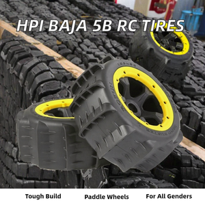 Pneus arrière pour buggy RC HPI <span class=keywords><strong>BAJA</strong></span> <span class=keywords><strong>5B</strong></span> 2e génération 185x80 ROFUN 855691, roues en plastique, jantes à pagaies pour monster truck à l'échelle 1/5, course sur route et dunes - Product Image 2