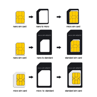 Adaptador de tarjeta Sim Nano 3 en 1, convertidor de accesorios para teléfono móvil
