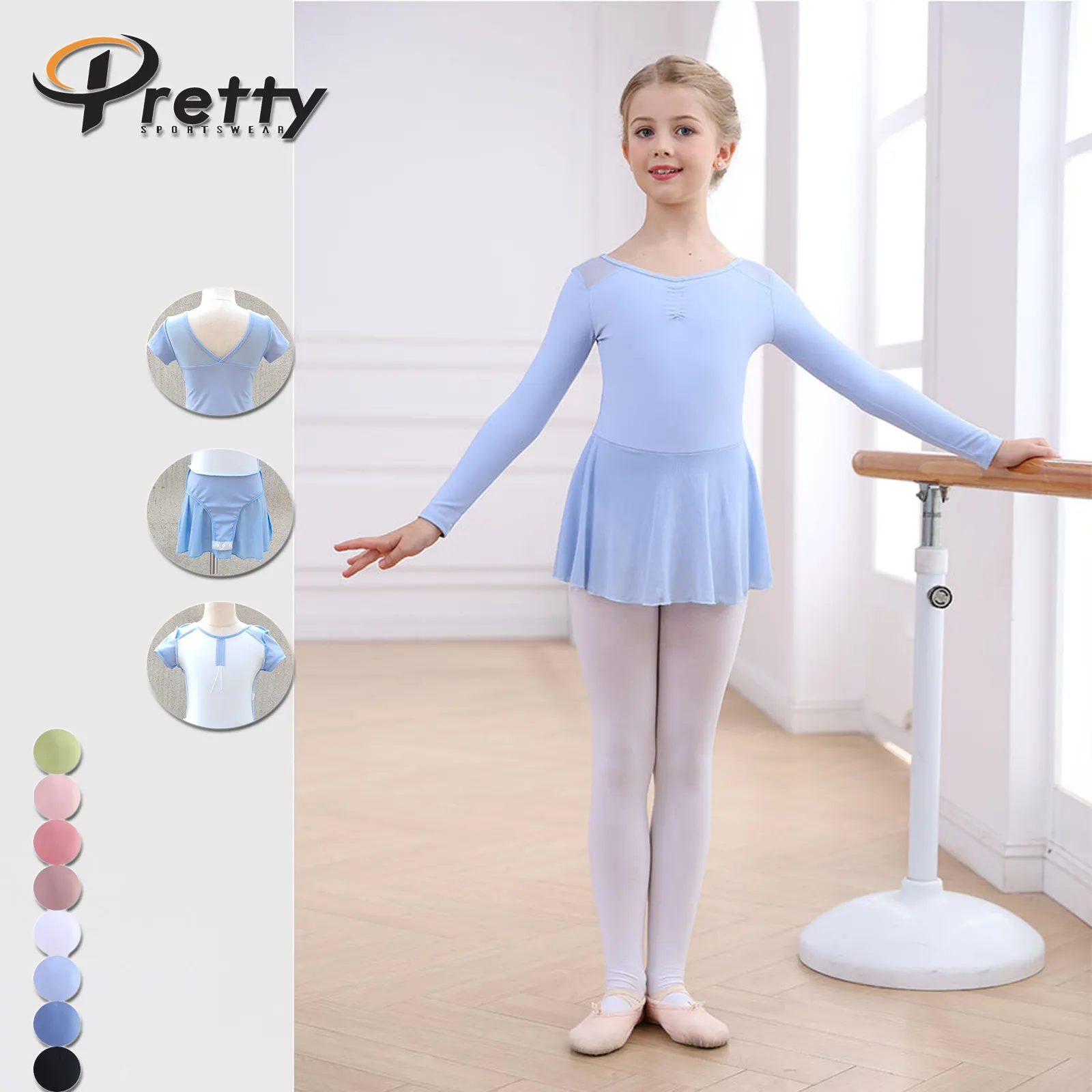 Traje de Ballet profesional para niños, vestido de baile, falda de Ballet suave popular para niñas, conjuntos de Yoga transpirables para niños, Ballet para niñas