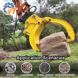 CE certificata idraulico Log legnare pinza per 10-18 Ton escavatore pietra di roccia in legno per la vendita con nucleo componente della pompa - Product Image 2