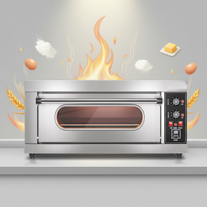 Ecologische, snelverhittende snackoven, compacte dubbele 1-laags elektrische dekoven, professionele keukenapparatuur - Product Image 1