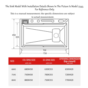 2025 moderne populaire fabriqué à la main noir Nano simple bol cascade multifonctionnel en acier inoxydable évier de cuisine intelligent - Product Image 6