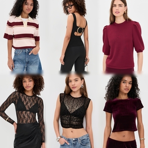 服装库存工厂批发散装成包各种品牌女士全新女装上衣 - Product Image 2