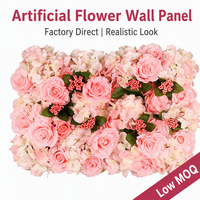 Panel Bunga Mawar Hydrangea Buatan 40x60cm untuk Dekorasi Dinding Pernikahan, Latar Belakang Pusat Perbelanjaan, Panggung, Pesta, dan Photo Booth