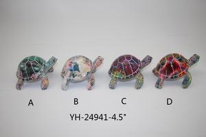 Figura de Tortuga Terrestre <span class=keywords><strong>Testudo</strong></span> Elongata de Poliresina, Estilo Arte Folclórico, para Decoración del Hogar, 6.5 Pulgadas, Venta al Por Mayor, Personalizable - Product Image 3