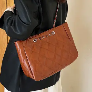 ¡Novedad de 2024! Bolsos de hombro informales, venta al por mayor, diseñadores de cuero PU, bolso de rejilla para mujer para dama