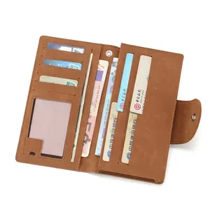 Traditional vintage new design business handicraft with long-lasting durability card holder rfid wallet