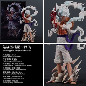 Figurines d'action HESPER 25 cm, 5 Gear Nika Monkey D Luffy, modèle en PVC, jouet anime, style personnalisé, collection, <span class=keywords><strong>promotion</strong></span>, cadeau - Product Image 2