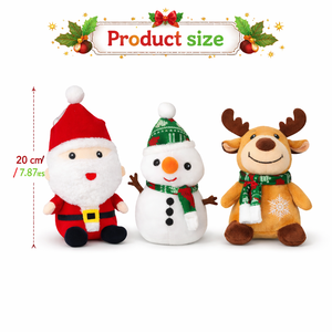 Peluche Natalizio Pafu, Regalo Morbido e Adorabile con Babbo <span class=keywords><strong>Natale</strong></span>, Pupazzo di Neve e Renna <span class=keywords><strong>per</strong></span> Bambini - Product Image 3