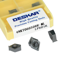 Untuk DESKAR Alat Bubut CNC Berkualitas Tinggi LF6018 Sisipan Karbida 4NKT060308R-ML untuk Pembubutan Logam Dapat Disesuaikan OEM & Lapisan CVD