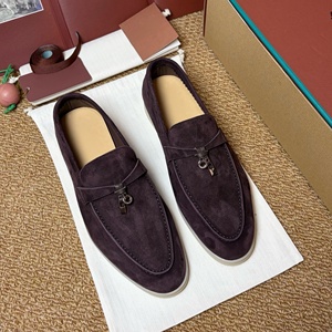Chaussures pour hommes Loro Luxury Casual Fashion Piana en velours et cuir, élégantes, vintage, pour la conduite et le jogging - Product Image 1