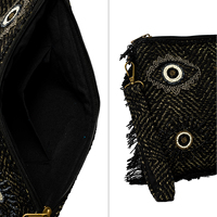 Mauvais yeux pochette femmes élégantes à la main naturel été plage sacs à main Design Unique sac en gros