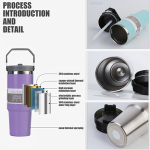 ZY 30oz logo personnalisé <span class=keywords><strong>protecteur</strong></span> de glace tasse portable grande capacité tasse voiture thermos tasse 304 bouteille d'eau en acier inoxydable - Product Image 2