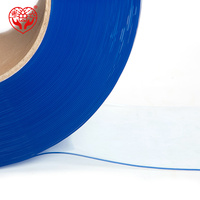 Tirai PVC Strip Biru Transparan Tahan Air, Tahan Angin, Tahan Debu, Tahan UV, Gulungan Pintu Industri untuk Pintu Masuk Gudang & Bengkel