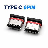 Connecteur USB Type C 6 broches à montage sur carte PCB prêt pour la production, idéal pour les échantillons d'ingénierie et la conception de cartes de production en série