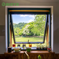 Ventana de Aluminio de Apertura Exterior con Rotura de Puente Térmico de Grado Villa de Lujo, Vidrio de Alto Rendimiento para Diseño de Paredes Exteriores