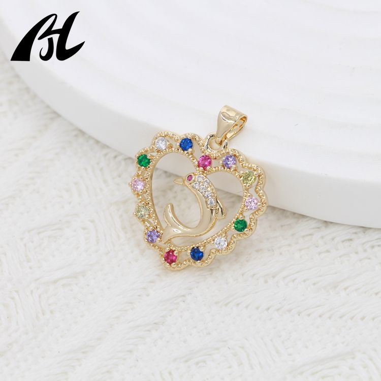 Colored zircon dolphin