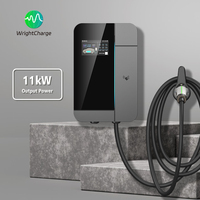 Cargador de Pared para Vehículos Eléctricos OEM de 11 kW, Tipo 1/Tipo 2/GB/NACS J1772 con Logotipo Personalizado, RFID, WiFi para Uso de Distribuidores en el Mercado Estadounidense, WrightCharge