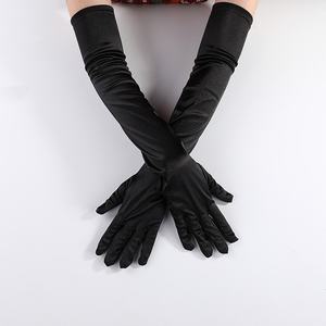 <span class=keywords><strong>Gants</strong></span> en satin élé<span class=keywords><strong>gants</strong></span> de 52 cm de long pour mariage, fêtes à l'ancienne des années 1920, accessoires de costume de flapper, cosplay d'Halloween, vintage, mariée - Product Image 4
