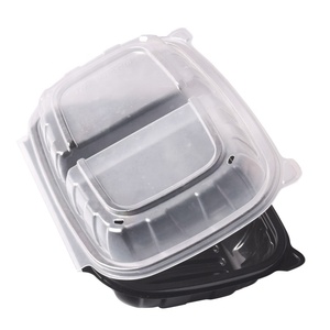 9 "32oz jetable micro-ondable à emporter boîte en plastique PP repas préparé récipient d'emballage à emporter avec couvercle - Product Image 6