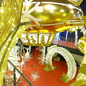 ตกแต่งคริสต์มาสกลางแจ้ง รูปทรงไม้เท้าขนมหวานขนาดใหญ่ ประดับไฟ LED ตกแต่งสวน ทางเข้าบ้าน สำหรับเทศกาลวันหยุด - Product Image 4