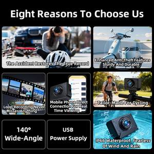 Cámara de Video para Motocicleta L3 1080P HD, Cámara para Bicicleta Eléctrica de Montaña, Cámara para Motocicleta, Cámara para Ciclismo al Aire Libre - Product Image 6