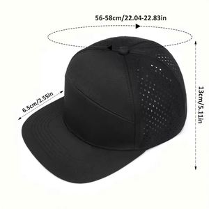 Gorra Snapback de Moda de Secado Rápido, Impermeable, con Orificios Cortados con Láser, Visera Plana, Logotipo Personalizado, 6 Paneles, 100% Malla de Poliéster, Unisex - Product Image 5
