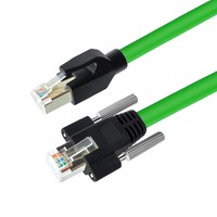 Câble réseau vert Catégorie 6 Gigabit double blindage avec verrouillage pour équipement caméra