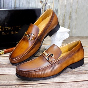 Scarpe da uomo in pelle con mocassino Penny di qualità Premium di lusso Slip On mocassino che guida scarpe da passeggio scarpe Casual di colore dipinte a mano - Product Image 4