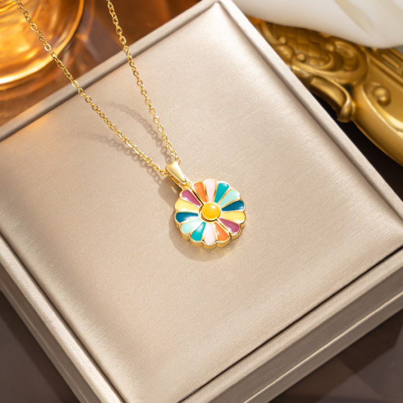 gold daisies necklace gold 1#