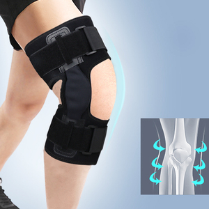 Rodillera deportiva de alta calidad, rodillera médica con bisagras para aliviar el dolor con estabilizadores laterales, rodilleras de neopreno ajustables - Product Image 6