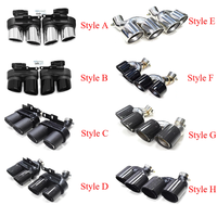 Tuyaux d'échappement de voiture SYPE pour Audi A6 LA7 C8 up S6 S7 Acier inoxydable Fibre de carbone Performance Embouts d'échappement Système Quad Embout de silencieux