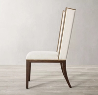 Chaise latérale de salle à manger en tissu contemporain américain Ames de production de masse Sassanid chaise de salle à manger de salle à manger d'approvisionnement d'usine