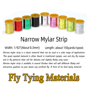 Bande de Mylar étroite de 150 yards/bobine, holographique, paillettes, corps de <span class=keywords><strong>nymphe</strong></span>, nervures, streamer humide/sec, matériaux pour la pêche à la mouche - Product Image 2