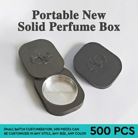Conteneur de parfum solide en métal de boîte de fard à paupières de haute qualité supportant la personnalisation de petits lots