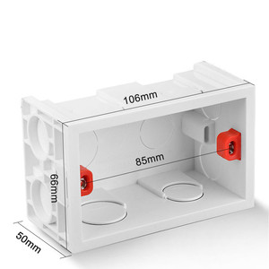 Boîtier de commutateur mural de type 146, boîte de jonction électrique en PVC carrée, montage encastré - Product Image 1