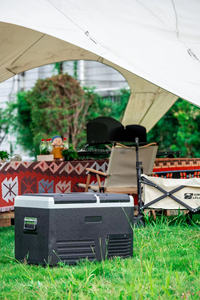 Réfrigérateur de voiture portable 45L à double commande par compresseur, spécial camion, voyage, camping, installation USB, solaire, plastique, occasion/neuf 45L - Product Image 3