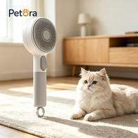 Brosse de toilettage et outil de nettoyage pour animaux de compagnie Petora, portable, électrique, rechargeable, à vapeur, pour enlever les poils de chat et de chien