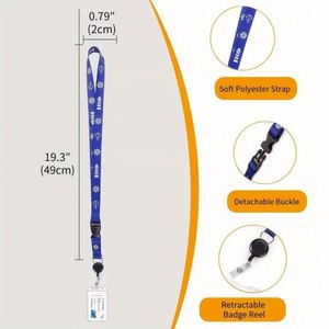 4pcs/set Cruise Pattern <b>Lanyard</b> 4 Colors With 4 Card Cases Cruise Pattern <b>Lanyard</b> Set Adjustable With Card Supply Accessories - Product Image 2