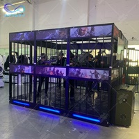 9D VR capsule spatiale VR simulateur de prise de vue 4 lunettes multijoueurs avec Cage