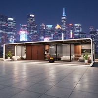 Cabane mobile préfabriquée en conteneur, résistante aux tremblements de terre, facile à déplacer, pour hébergement en zone touristique, hôtel ciel étoilé