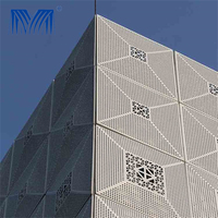 Nouveau design, protection de la vie privée, panneau mural en métal perforé, isolation thermique, imperméable, durable, revêtement en aluminium, mur rideau