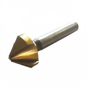 Ttake 90 Degree Countersink Hss TiN Coated Cylindrical Shank 3 Flutes Din 335 C For Metal <b>Drilling</b> - Product Image 2