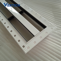 Diffuseur linéaire sans cadre en aluminium pour plafond, réglable, encastré, 1 à 6 fentes, RAL9016, pour villa haut de gamme