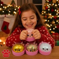 Jouet Squishy TONGXIN en forme de Boulette de Noël Rennes, en TPR à Rebond Lent, Jouet Anti-Stress de Noël, Vente en Gros, Logo Personnalisé, OEM