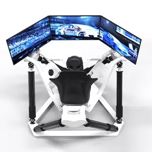 Indoor Amusement Park Games 3Dof Platform Arcade Game Machine 3 Screen 6 Dof Racing Car Simulator Driving Simulator